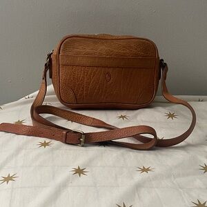 Vintage Ralph Lauren Brown Leather Crossbody Bag